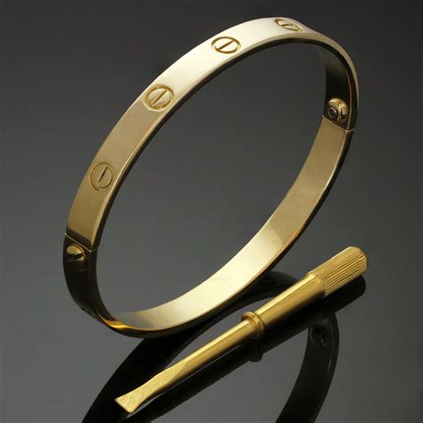 cartier love bangle yellow gold|18k gold cartier love bracelet.